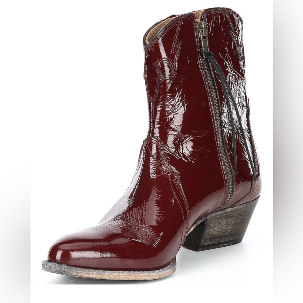 Free People New Frontier Patent Leather Boots, size 8